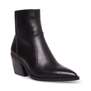 Steve Madden Black Leather Booties